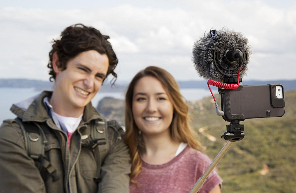 RODE VideoMicro Compact On-Camera Microphone with Deluxe Furry Windshield - Cam Caddie - The Original Universal Stabilizing Camera Handle