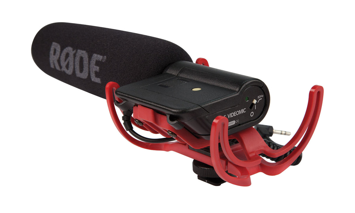 RODE VideoMic-R Shotgun Microphone with Rycote Lyre Mount - Cam Caddie - The Original Universal Stabilizing Camera Handle