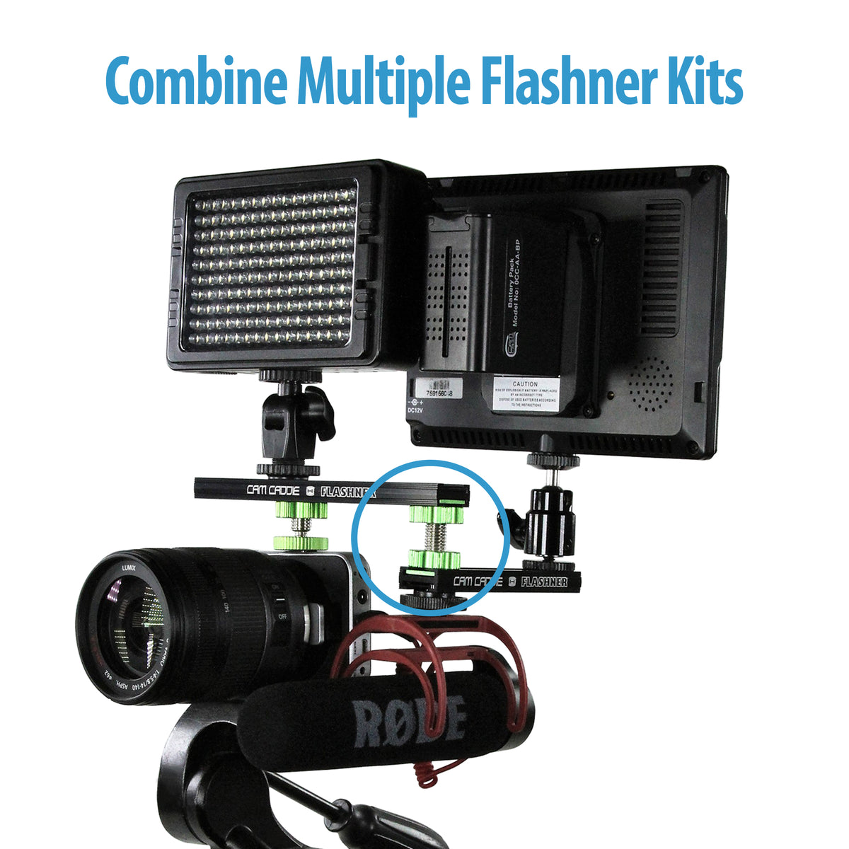 Cam Caddie D-Flashner Dual Sided Cold Shoe Flash Adapter - Cam Caddie - The Original Universal Stabilizing Camera Handle