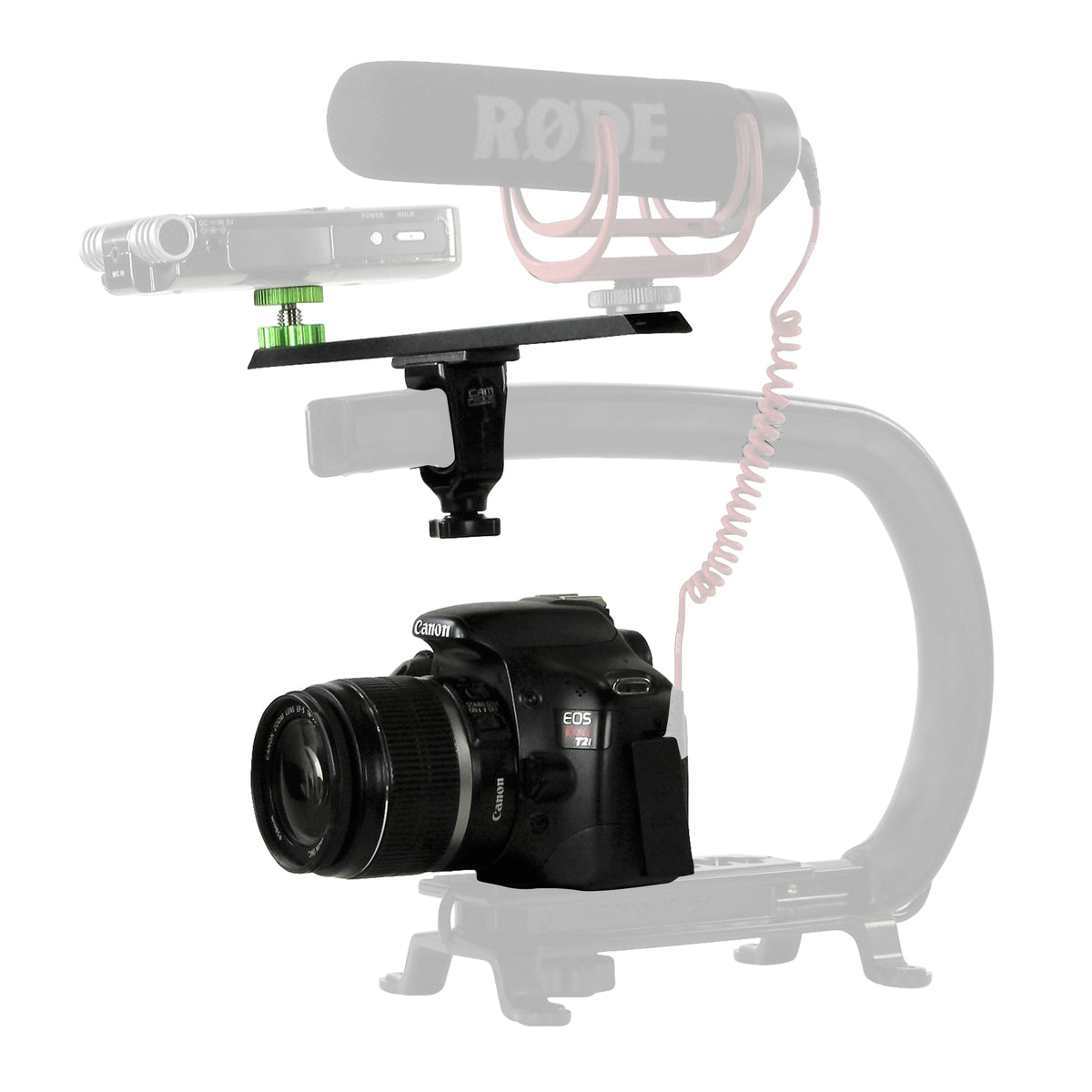 Cam Caddie Accessory Wing - 10 Inch Aluminum Flash Shoe Extention - Cam Caddie - The Original Universal Stabilizing Camera Handle