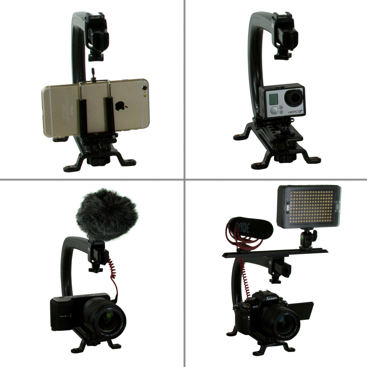 Cam Caddie Scorpion EX Expandable Camera Stabilizer - Skateboard Handle with Threaded Brass Feet - Cam Caddie - The Original Universal Stabilizing Camera Handle