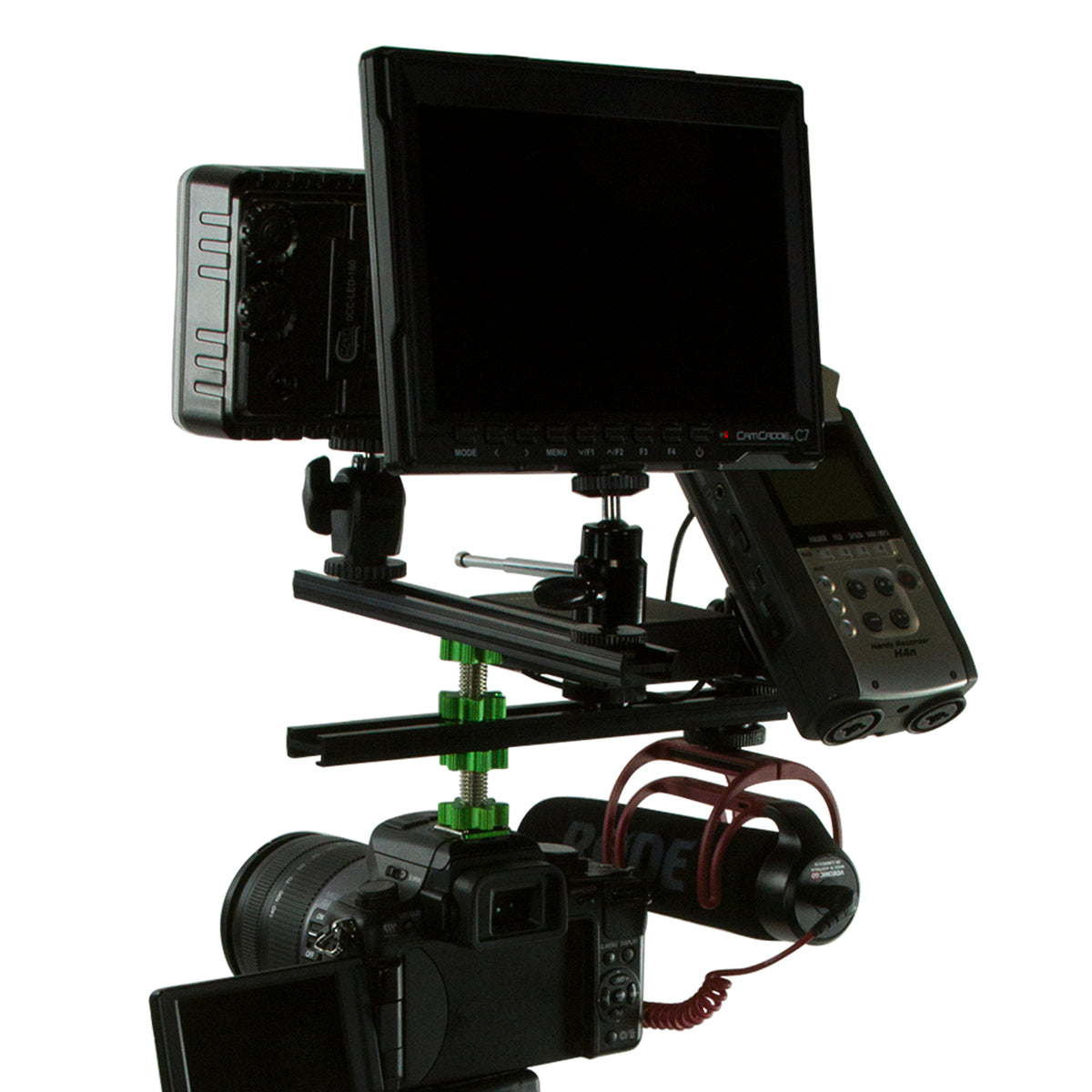 Cam Caddie 8 Inch Flashner Kit - Flash Shoe Extension Bracket for DSLR and Mirrorless Cameras - Cam Caddie - The Original Universal Stabilizing Camera Handle