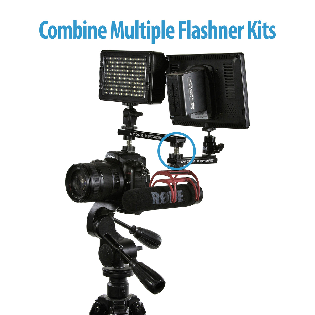 Cam Caddie D-Flashner Dual Sided Cold Shoe Flash Adapter - Cam Caddie - The Original Universal Stabilizing Camera Handle