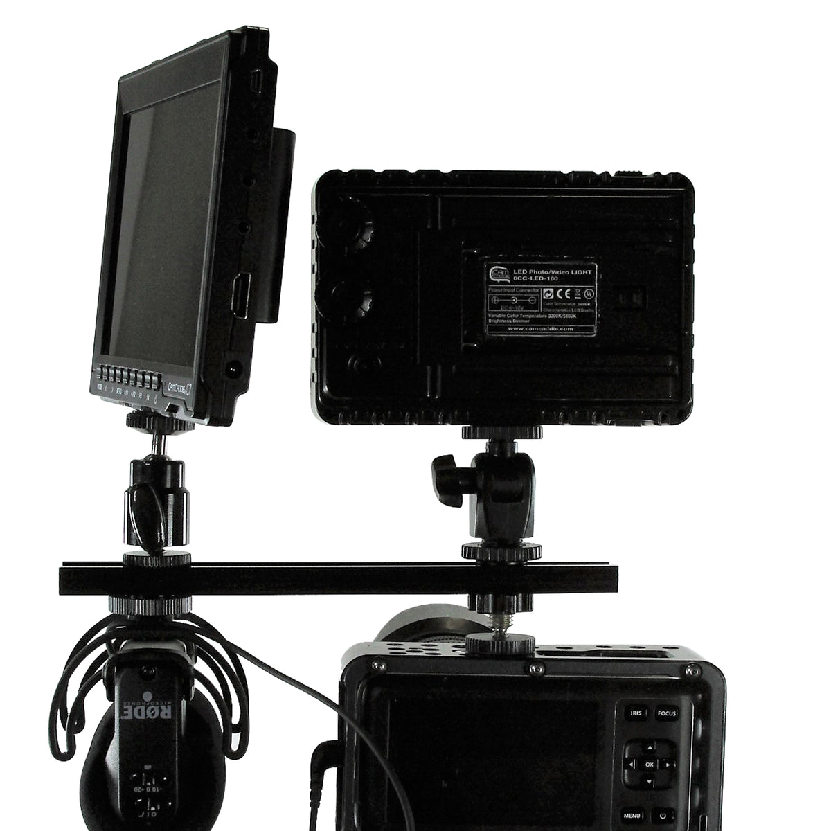 Cam Caddie 8 Inch 1/4”-20 Flashner Kit - Dual Sided Camera Flash Shoe Extension Bracket - Cam Caddie - The Original Universal Stabilizing Camera Handle