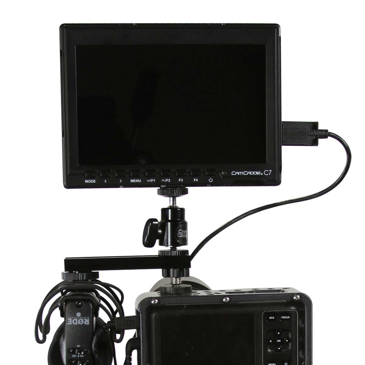 Cam Caddie 4 Inch 1/4”-20 Flashner Kit - Dual Sided Camera Flash Shoe Extension Bracket - Cam Caddie - The Original Universal Stabilizing Camera Handle