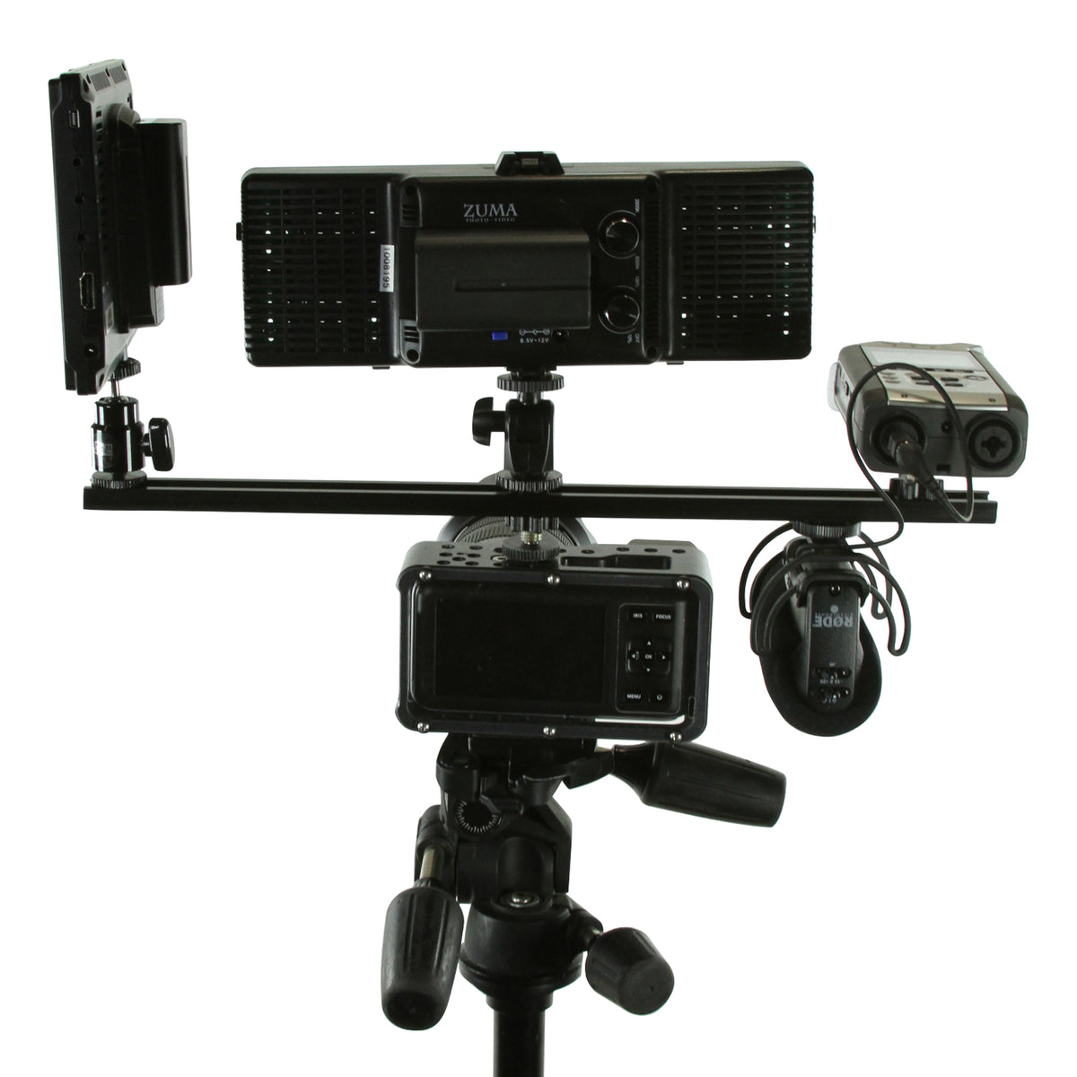 Cam Caddie 16 Inch 1/4”-20 Flashner Kit - Dual Sided Camera Flash Shoe Extension Bracket - Cam Caddie - The Original Universal Stabilizing Camera Handle