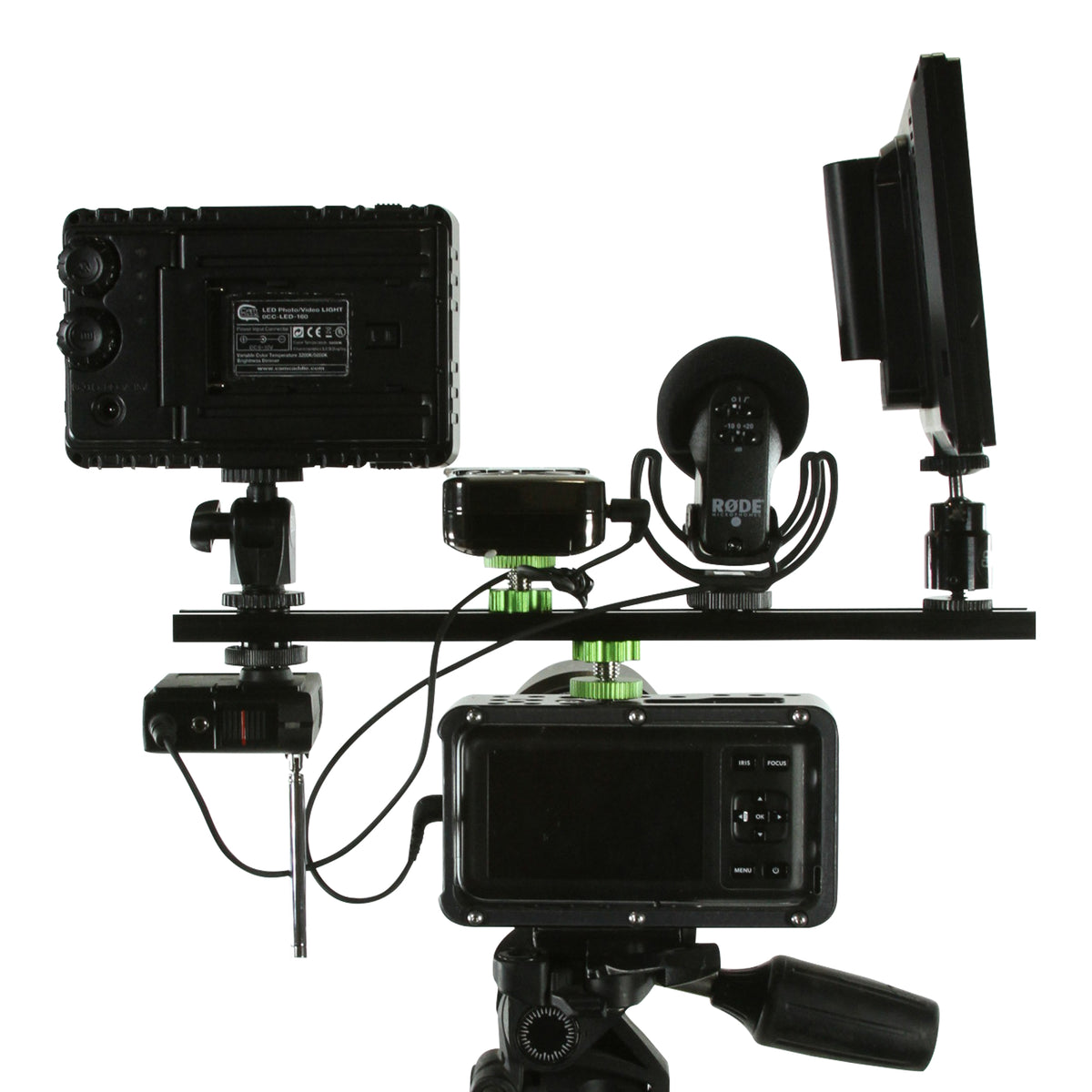 Cam Caddie 12 Inch 1/4”-20 Flashner Kit - Dual Sided Camera Stabilizer Flash Shoe Extension Bracket - Cam Caddie - The Original Universal Stabilizing Camera Handle