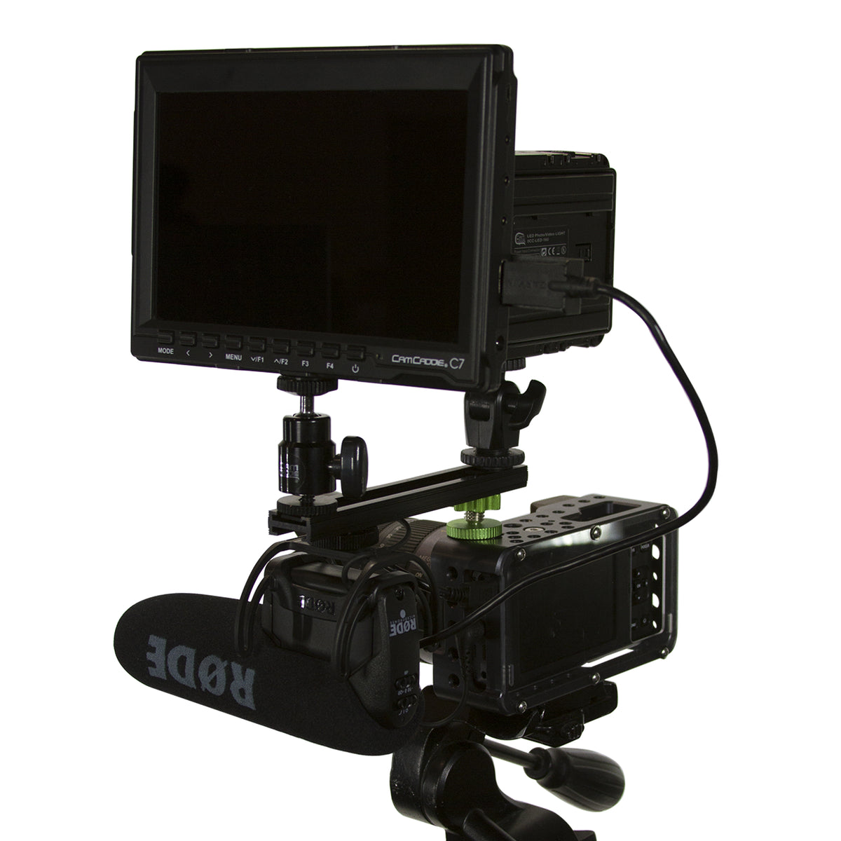 Cam Caddie 6 Inch 1/4”-20 Flashner Kit - Dual Sided Camera Flash Shoe Extension Bracket - Cam Caddie - The Original Universal Stabilizing Camera Handle