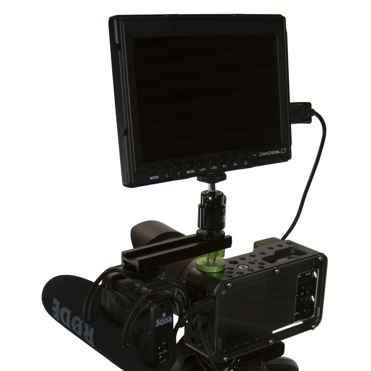 Cam Caddie 4 Inch 1/4”-20 Flashner Kit - Dual Sided Camera Flash Shoe Extension Bracket - Cam Caddie - The Original Universal Stabilizing Camera Handle