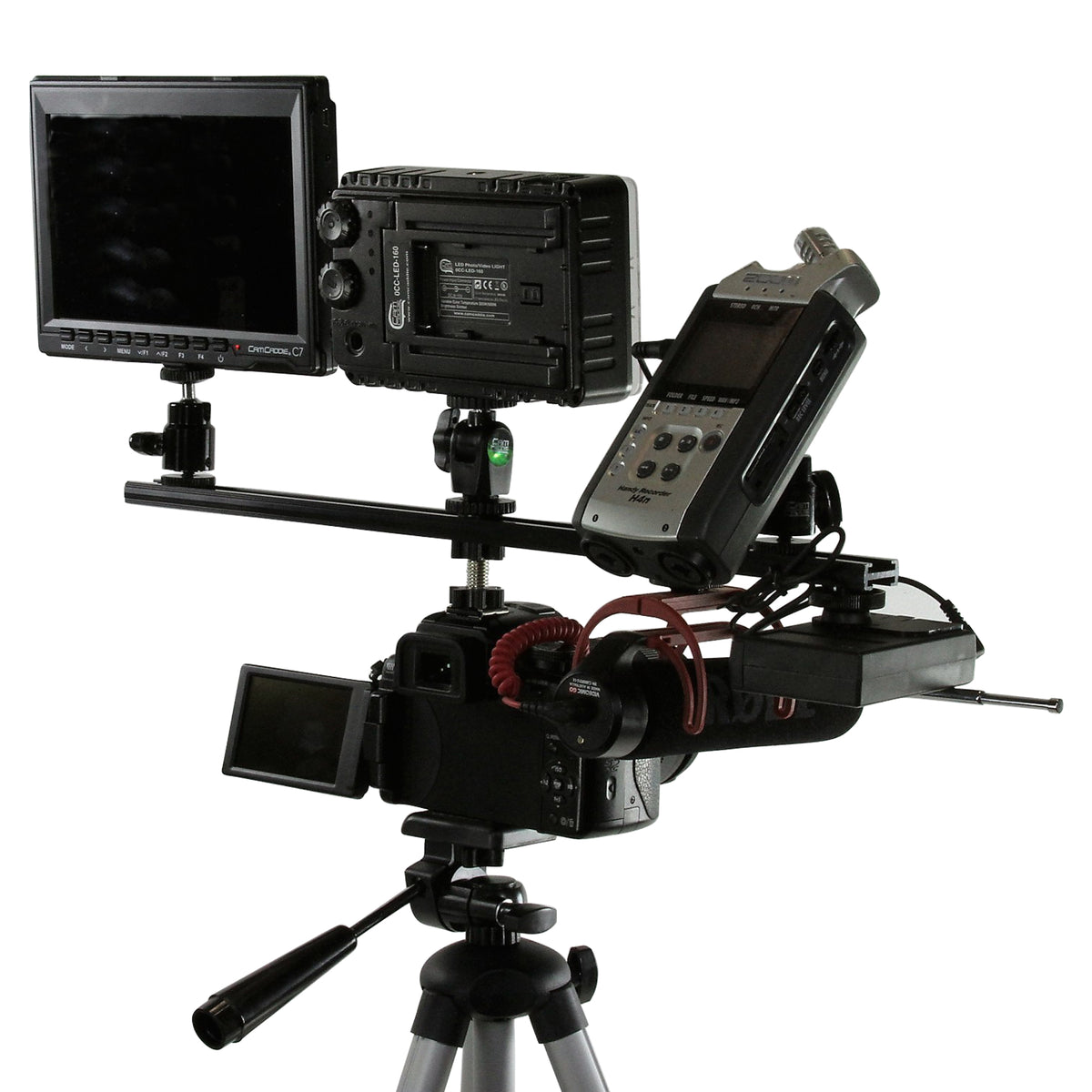 Cam Caddie 16 Inch Flashner Kit - Flash Shoe Extension Bracket for DSLR and Mirrorless Cameras - Cam Caddie - The Original Universal Stabilizing Camera Handle