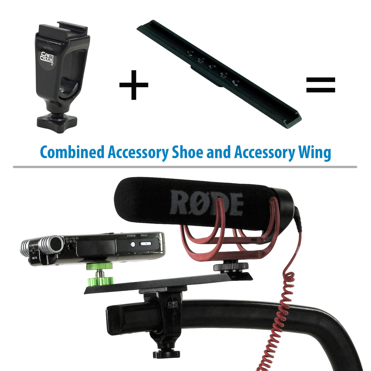 DSLR Flash shoe Extension and Accessory Wing for Scorpion Camera Handle Grip Stabilizer