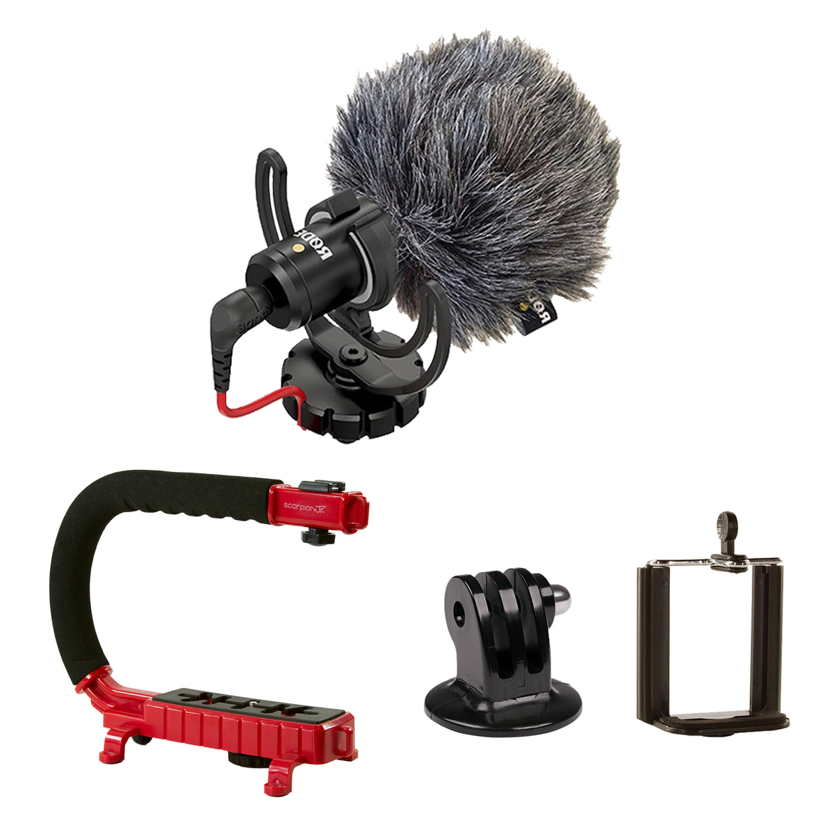 Cam Caddie Scorpion JR + RODE VideoMicro Camera Stabilizer/Microphone Bundle - Cam Caddie - The Original Universal Stabilizing Camera Handle