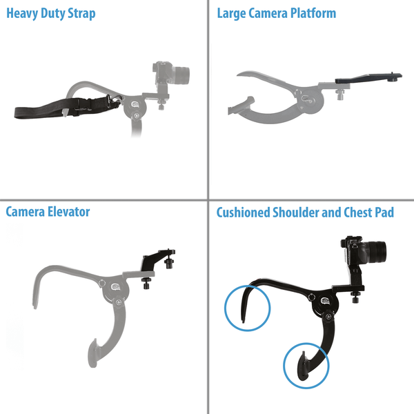 Camera Shoulder Mount / Rig Mirrorless Cameras / DSLR Video Stabilizer ...