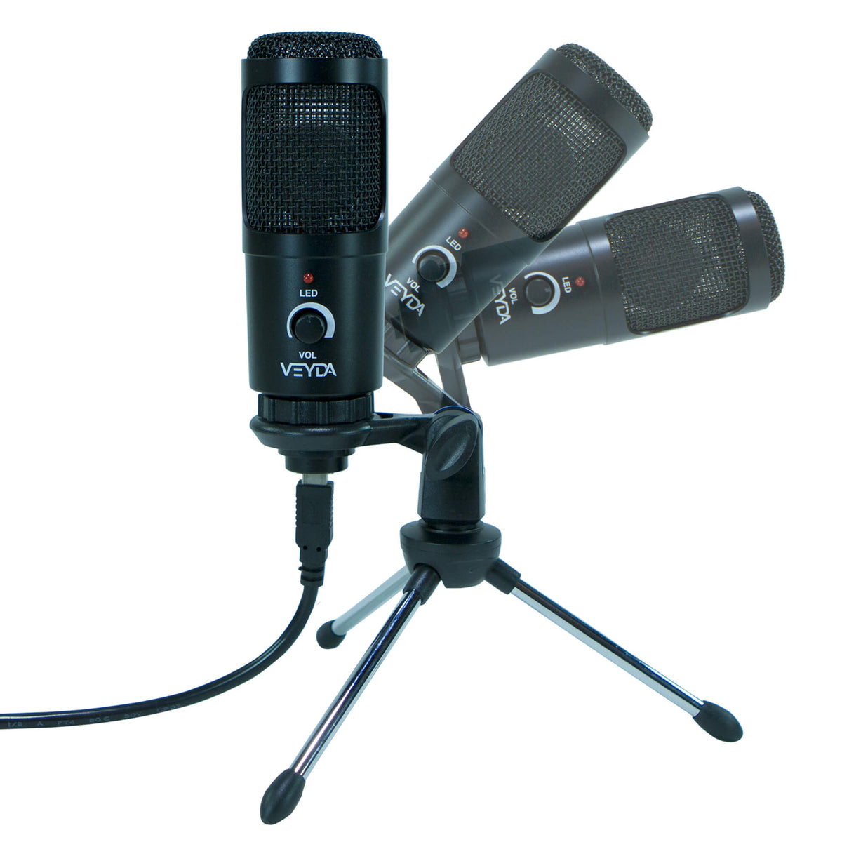 USB MICROPHONE LAPTOP DESKTOP COMPUTER - Professional Grade Plug &amp; Play - VEYDA - VD-CU1-T - CamCaddie.com