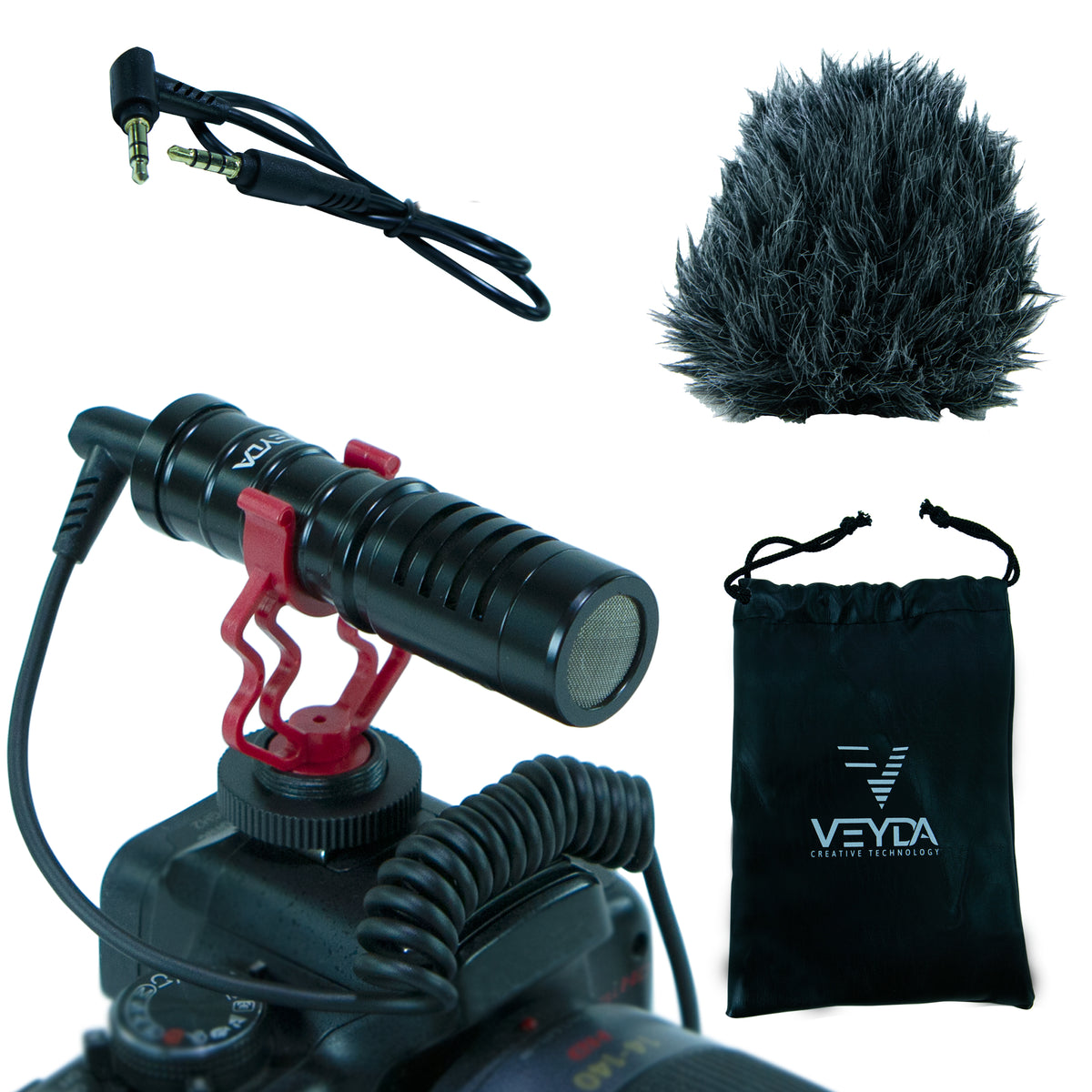 VEYDA VD-SG1 Universal Shotgun Microphone - Cam Caddie - The Original Universal Stabilizing Camera Handle