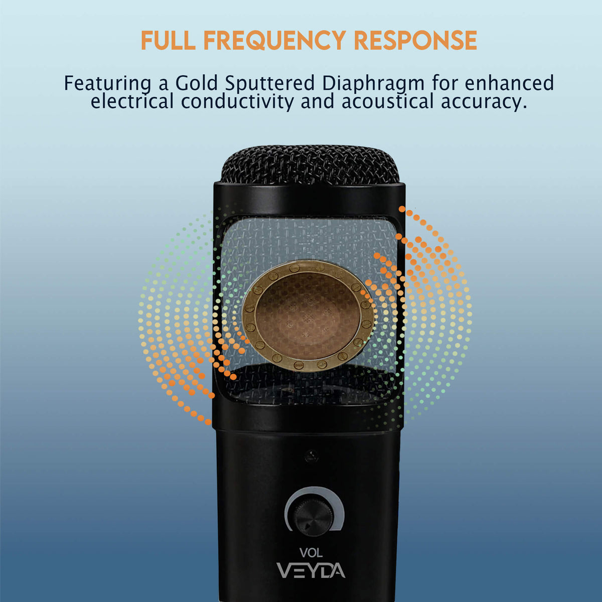 USB MICROPHONE LAPTOP DESKTOP COMPUTER - Professional Grade Plug &amp; Play - VEYDA - VD-CU1-T - CamCaddie.com