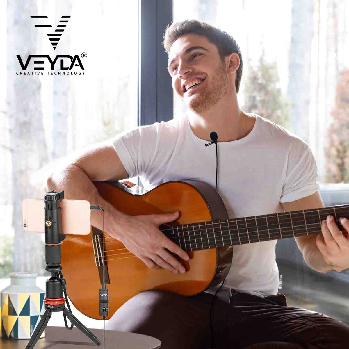 DSLR LAVALIER MICROPHONE - VD-PL1 POWERED VIDEO CAMERA LAV MIC - CamCaddie.com