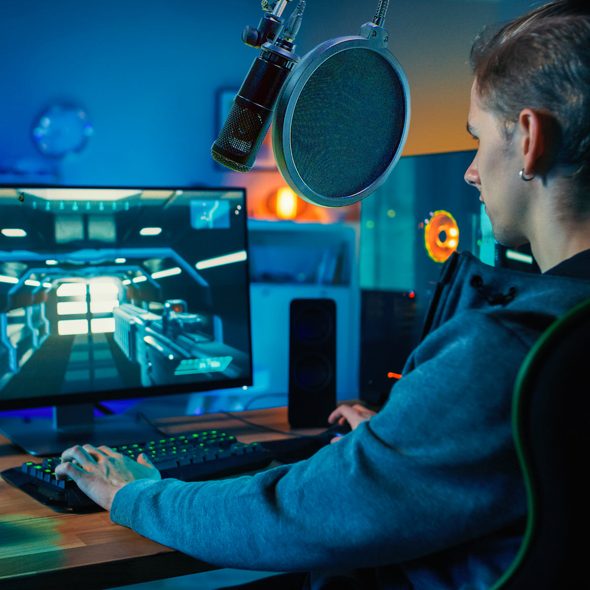 VEYDA USB Condenser Microphone - Professional Grade Plug &amp; Play Desktop Cardioid Condenser Mic with Boom Arm and Shock Mount for Home Studios/Podcast - CamCaddie.com